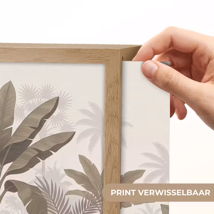 Vogel - Jungle - Tropisch - Illustratie - Groen Light Box met batterij (Wandlamp) middel -USP_websiteprintNL