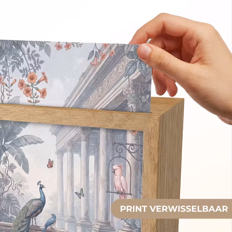 Vogel - Pauw - Architectuur - Klassiek - Groen Light Box met kabel (Wandlamp) klein -USP_websiteprintNL