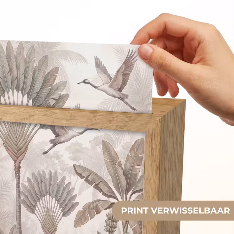 Vogel - Tropisch - Jungle - Natuur - Beige Light Box met kabel (Wandlamp) klein -USP_websiteprintNL