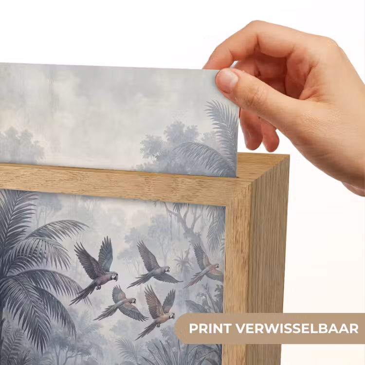 Vogel - Vliegend - Jungle - Vintage - Dieren Light Box met kabel (Wandlamp) klein -USP_websiteprintNL