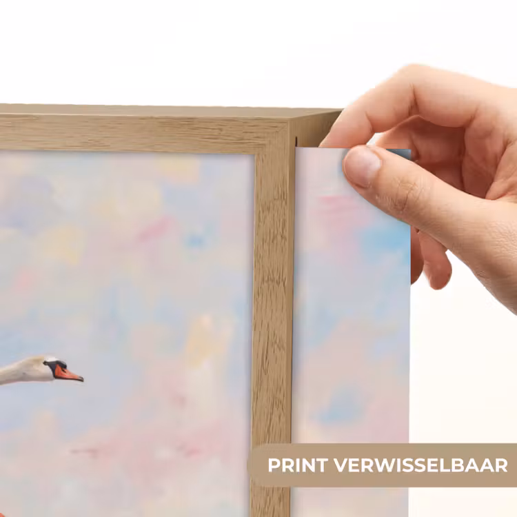 Vogel - Vliegend - Lucht - Modern - Pastel Light Box met batterij (Wandlamp) middel -USP_websiteprintNL