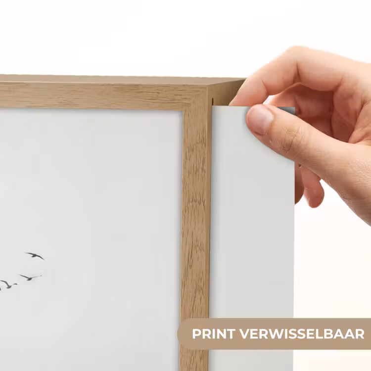 Vogel - Vlucht - Natuur - Minimalistisch Light Box met batterij (Wandlamp) middel -USP_websiteprintNL