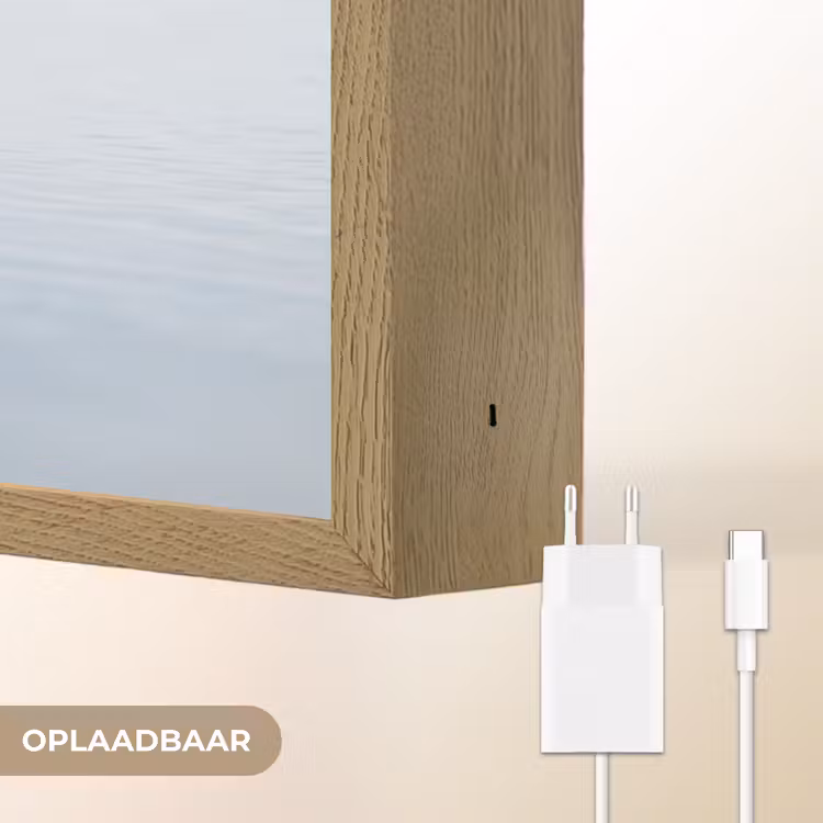 Vogels - Water - Grijs Light Box met batterij (Wandlamp) middel -USP_websiteoplaadbaarNL