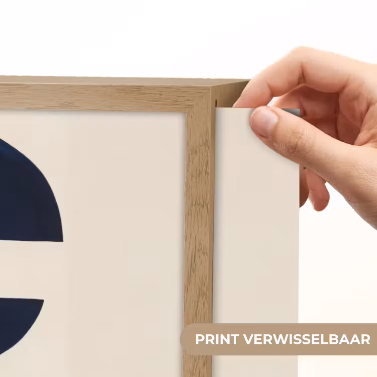 Vormen - Blauw - Abstract Light Box met batterij (Wandlamp) middel -USP_websiteprintNL