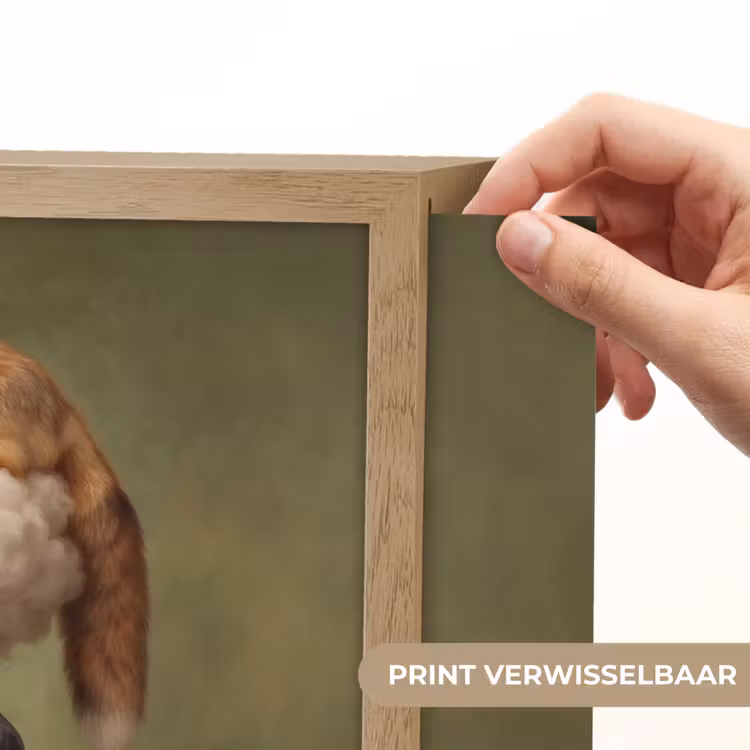 Vos - Surrealistisch - Groen Light Box met batterij (Wandlamp) middel -USP_websiteprintNL