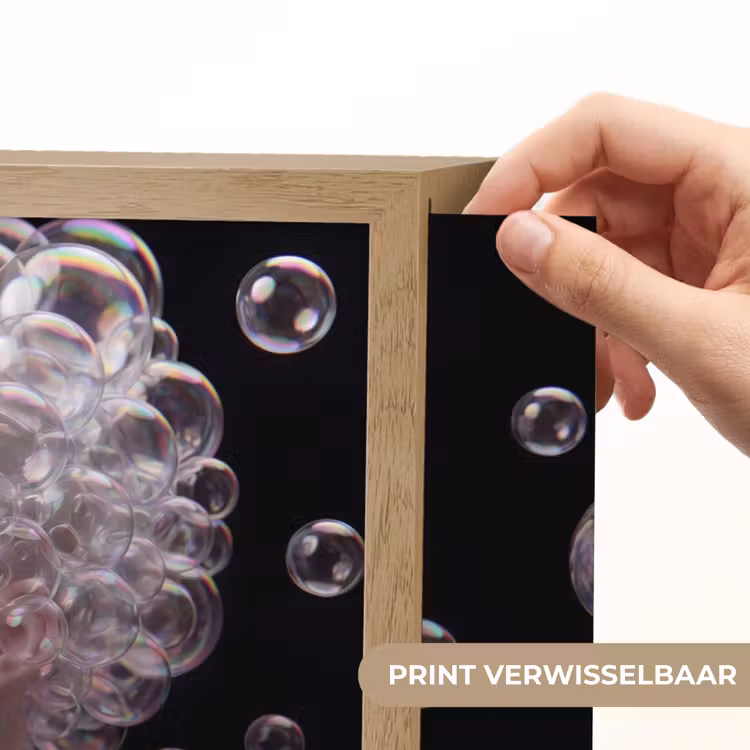 Vrouw - Bellen - Abstract - Kleurrijk Light Box met batterij (Wandlamp) middel -USP_websiteprintNL
