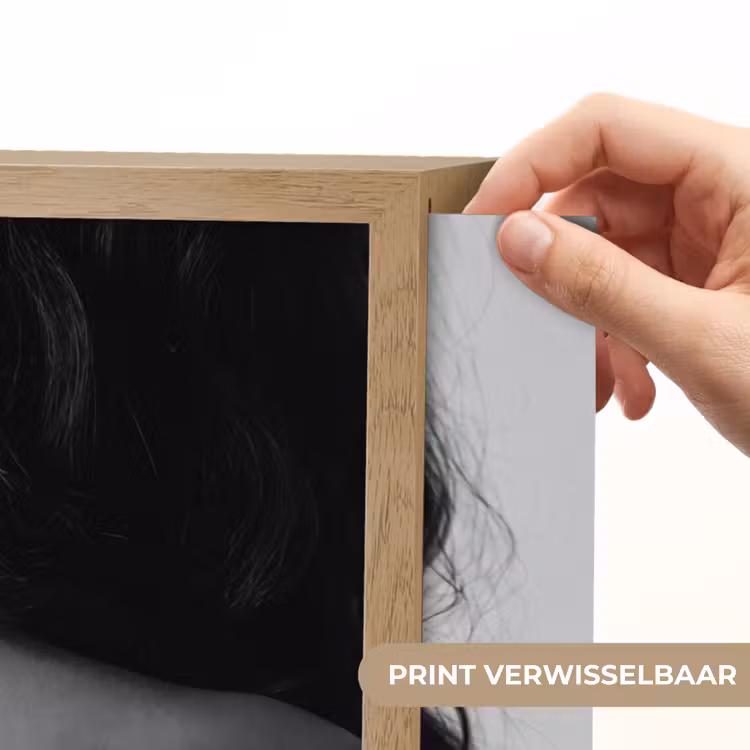 Vrouw - Ketting - Fashion - Zwart - Wit Light Box met batterij (Wandlamp) middel -USP_websiteprintNL