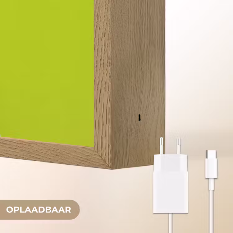 Vrouw - Kleurrijk haar - Pop art - Modern - Levendig Light Box met batterij (Wandlamp) middel -USP_websiteoplaadbaarNL