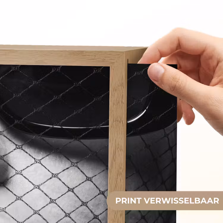 Vrouw - Net - Mysterieus - Zwart - Wit Light Box met batterij (Wandlamp) middel -USP_websiteprintNL