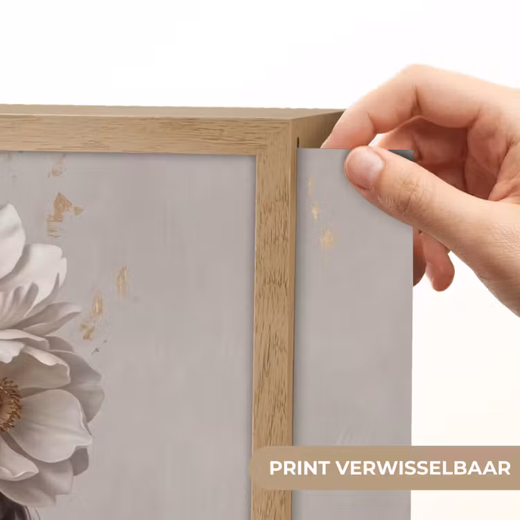 Vrouw - Pioenroos - Wit Light Box met batterij (Wandlamp) middel -USP_websiteprintNL