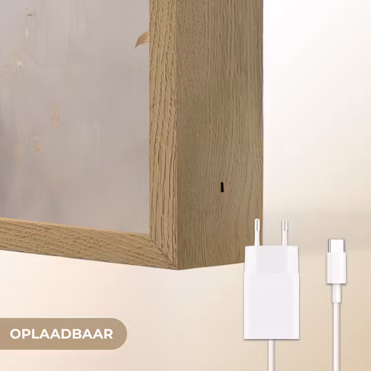Vrouw - Pioenroos - Wit Light Box met batterij (Wandlamp) middel -USP_websiteoplaadbaarNL