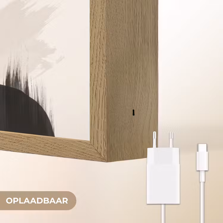 Vrouw - Portret - Modern - Goud - Kunst Light Box met batterij (Wandlamp) middel -USP_websiteoplaadbaarNL
