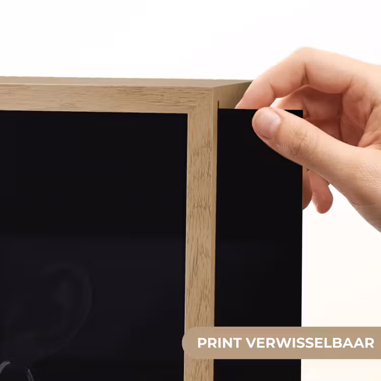Vrouw - Profiel - Mensen - Zwart-wit Light Box met batterij (Wandlamp) middel -USP_websiteprintNL