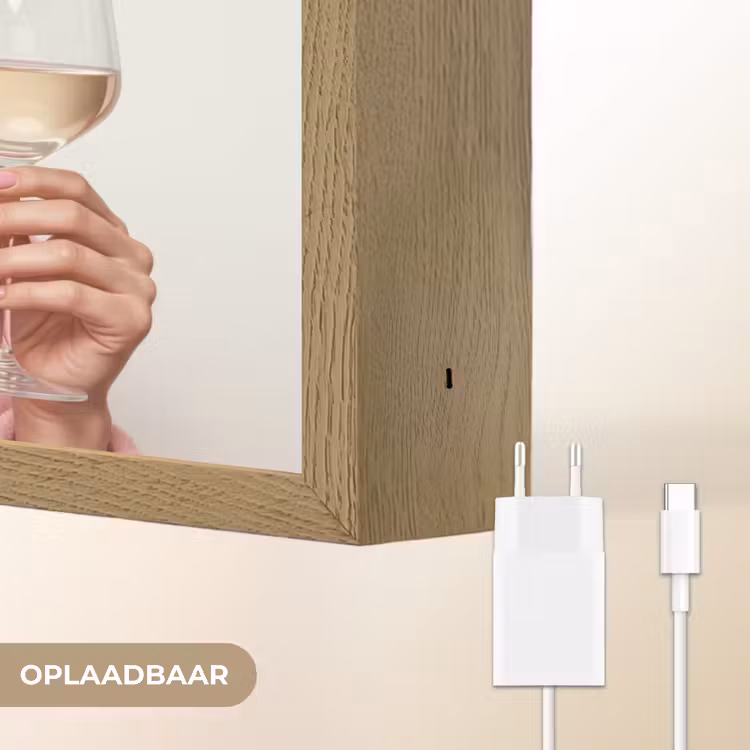 Vrouw - Roze - Wijn - Zonnebril Light Box met batterij (Wandlamp) middel -USP_websiteoplaadbaarNL