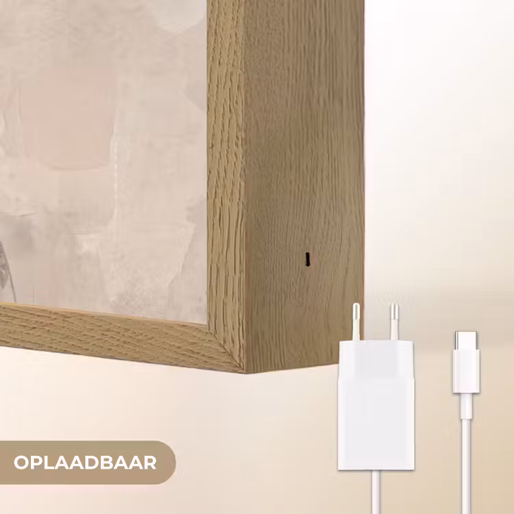 Vrouw - Sereen - Grijs Light Box met batterij (Wandlamp) middel -USP_websiteoplaadbaarNL