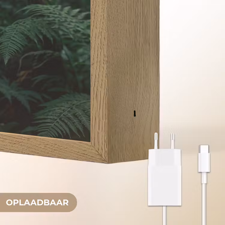 Vrouw - Slang - Natuur - Mystiek - Groen Light Box met batterij (Wandlamp) middel -USP_websiteoplaadbaarNL