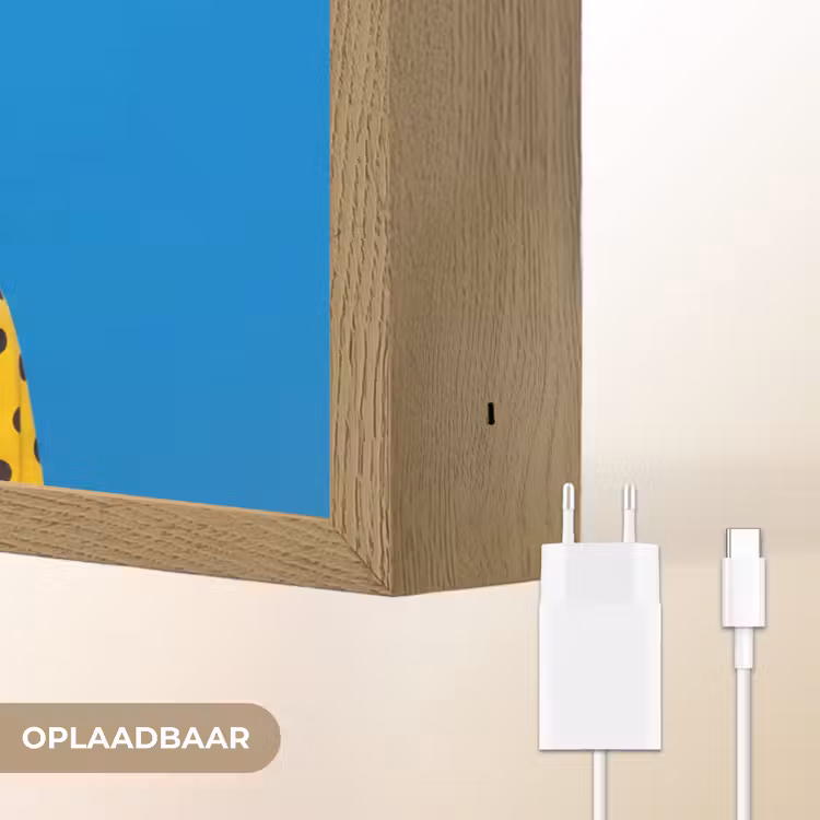 Vrouw - Zonnebril - Pop Art - Portret - Geel Light Box met batterij (Wandlamp) middel -USP_websiteoplaadbaarNL