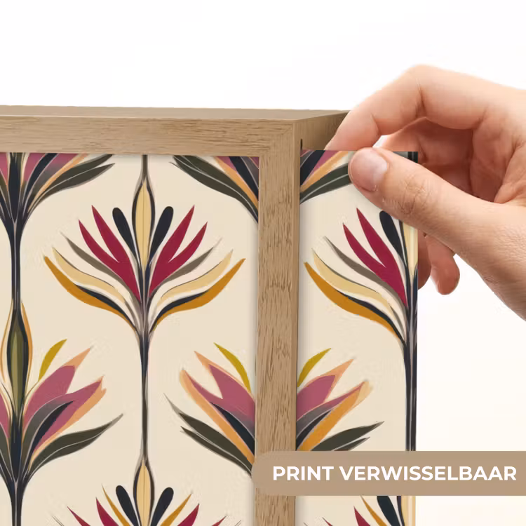 Waaier - Motief - Kleurrijk Light Box met batterij (Wandlamp) middel 907 -USP_websiteprintNL