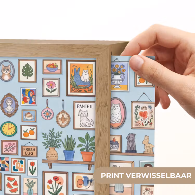 Wanddecoratie - Collectie - Huis - Illustratief - Kleurrijk Light Box met batterij (Wandlamp) middel -USP_websiteprintNL