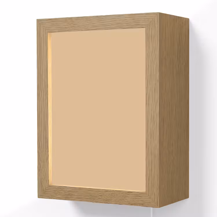 Warm - Sand - Nude Light Box met kabel (Wandlamp) klein 929 -3d