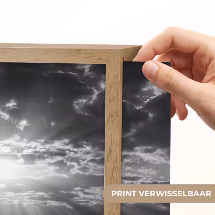 Water - Boot - Lucht - Natuur - Zwart-wit Light Box met batterij (Wandlamp) middel -USP_websiteprintNL