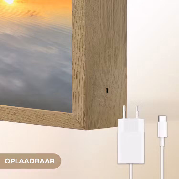 Water - Steiger - Vogels - Zonsondergang - Horizon Light Box met batterij (Wandlamp) middel -USP_websiteoplaadbaarNL
