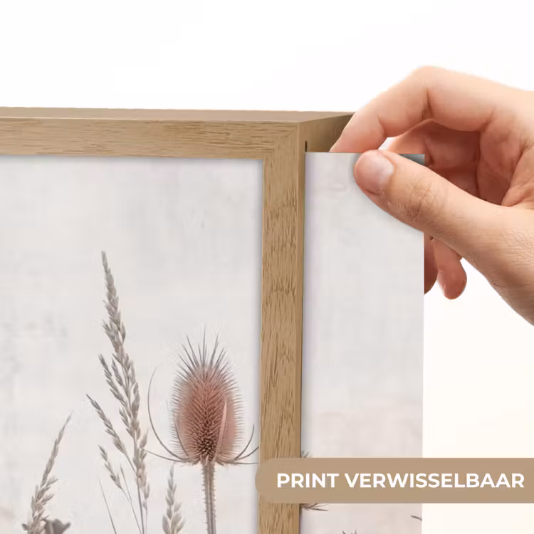 Weidebloemen - Design - Sepia Light Box met batterij (Wandlamp) middel -USP_websiteprintNL
