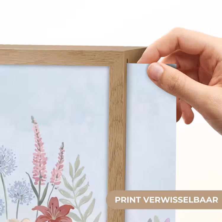 Weidebloemen - Illustratie - Kleurrijk Light Box met batterij (Wandlamp) middel -USP_websiteprintNL