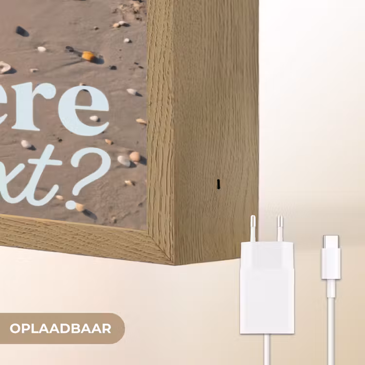 Where to next - Strand - Voetstappen Light Box met batterij (Wandlamp) middel -USP_websiteoplaadbaarNL