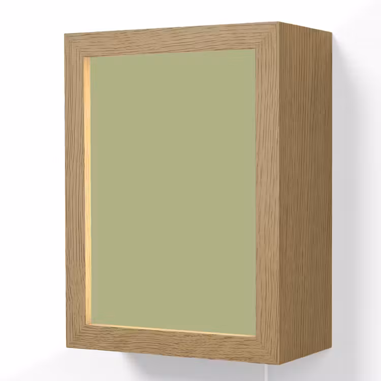 Whispering - Sage - Groen Light Box met kabel (Wandlamp) klein 929 -3d