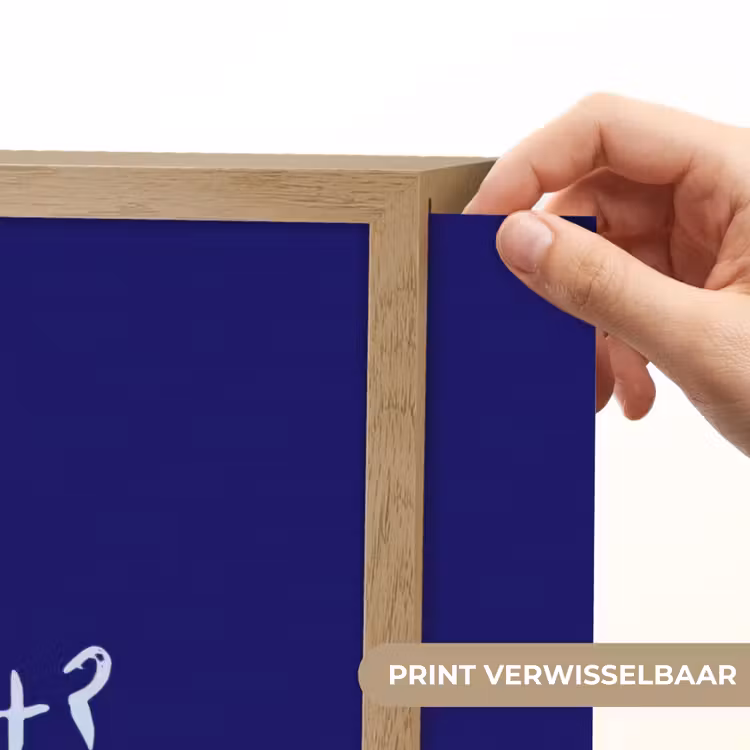 Why not - Blauw - Handgeschreven Light Box met batterij (Wandlamp) middel -USP_websiteprintNL