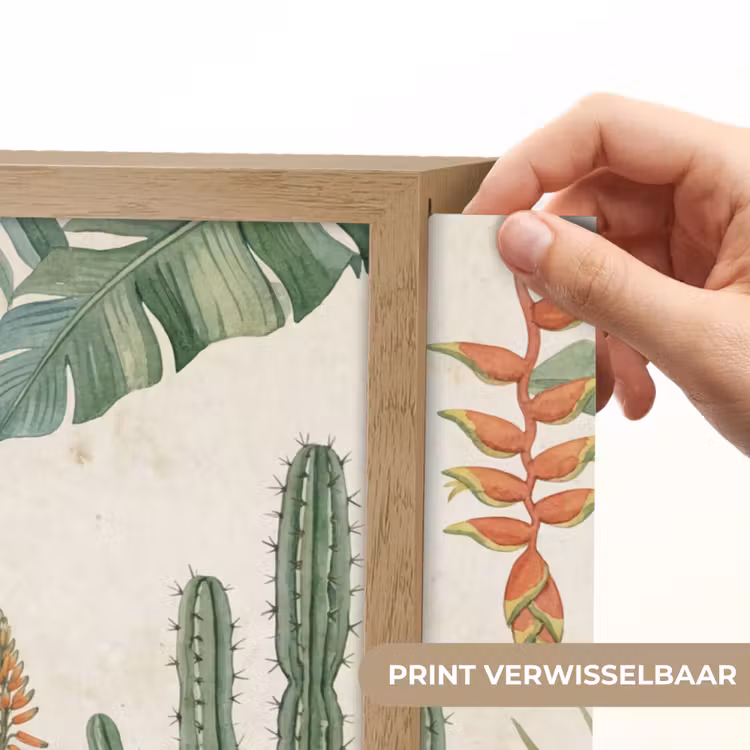 Woestijn - Planten - Groen Light Box met batterij (Wandlamp) middel -USP_websiteprintNL