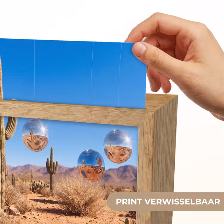 Lightbox - Wandlamp - Woestijn - Spiegelbal - Kunst - Woestijn - Spiegelbal - Kunst Light Box met kabel (Wandlamp) klein
