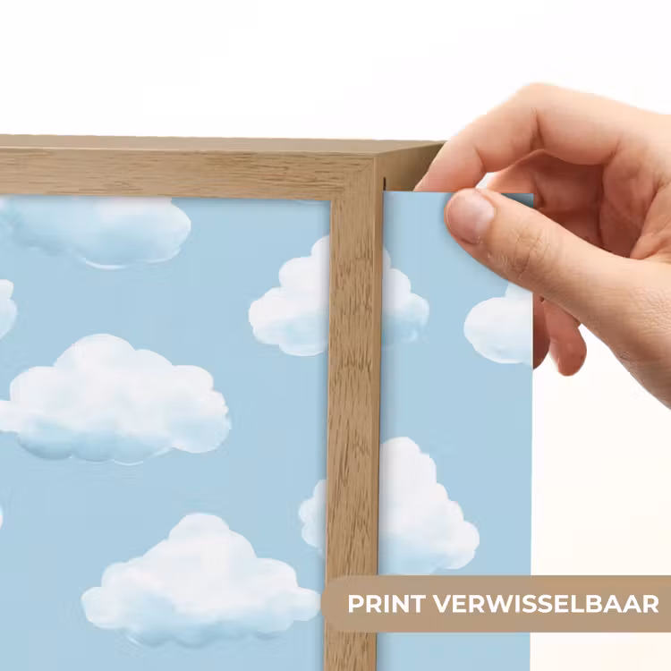 Wolken - Illustratie - Blauw Light Box met batterij (Wandlamp) middel 907 -USP_websiteprintNL