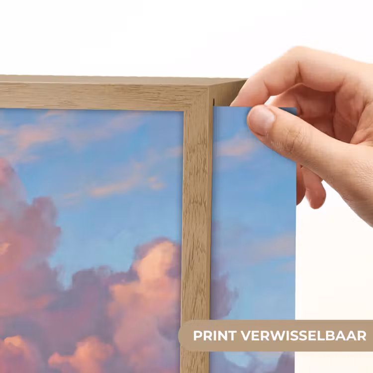 Wolken - Lucht - Natuur - Abstract - Kleurrijk Light Box met batterij (Wandlamp) middel -USP_websiteprintNL