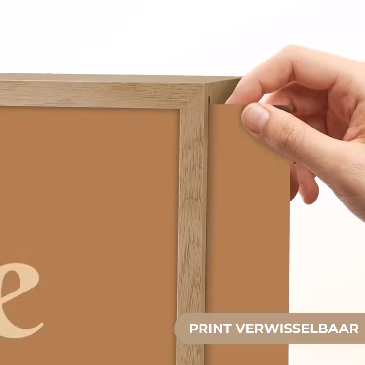 Yee haw - Bruin - Minimalistisch Light Box met batterij (Wandlamp) middel -USP_websiteprintNL