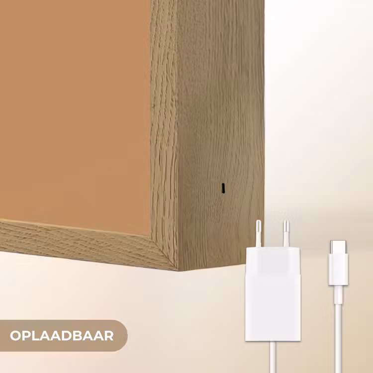 Yee haw - Bruin - Minimalistisch Light Box met batterij (Wandlamp) middel -USP_websiteoplaadbaarNL