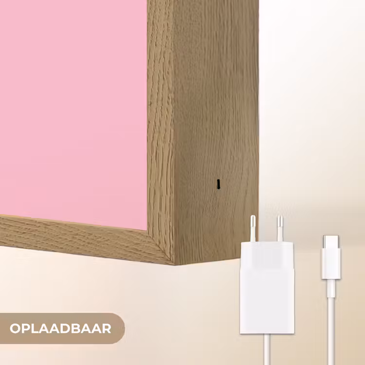 Yes fun - Groen - Roze Light Box met batterij (Wandlamp) middel -USP_websiteoplaadbaarNL