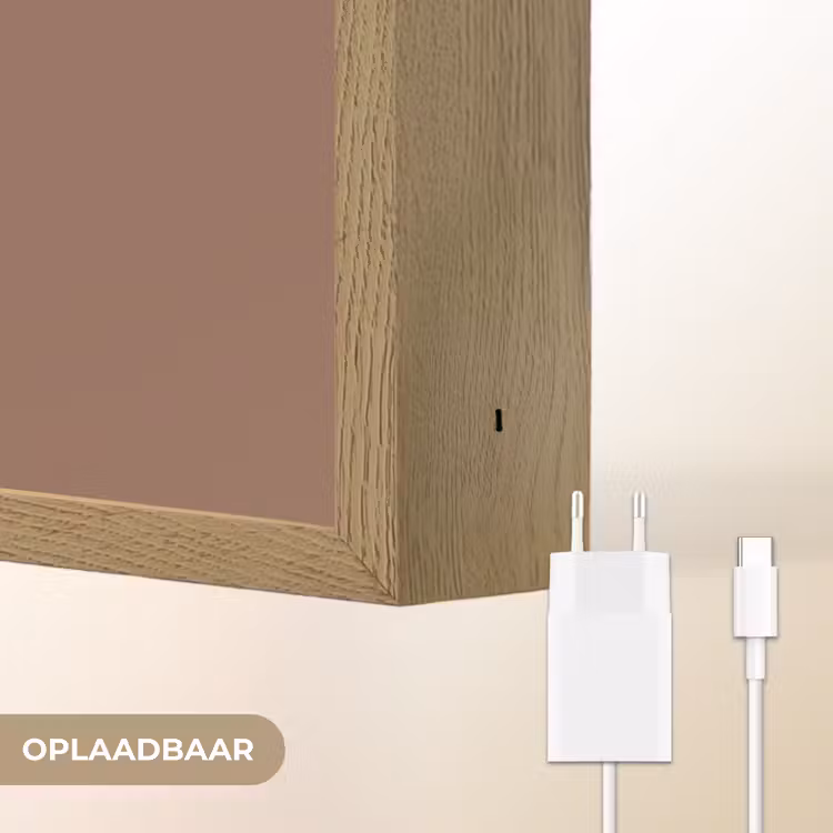 Yes girl you can - Oranje - Bruin Light Box met batterij (Wandlamp) middel -USP_websiteoplaadbaarNL
