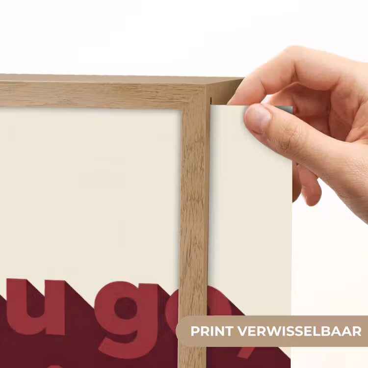 you go girl - 3D - Rood Light Box met batterij (Wandlamp) middel -USP_websiteprintNL