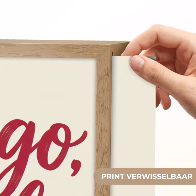 you go girl - Rood - Wit Light Box met batterij (Wandlamp) middel -USP_websiteprintNL