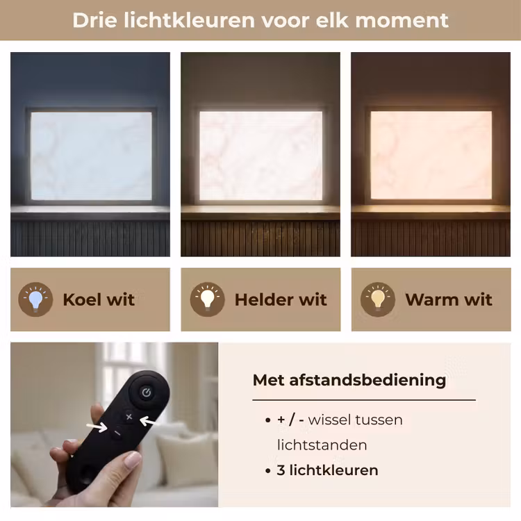 Zalmroze - Marmer - Aders Light Box met batterij (Wandlamp) middel 907 -USP_lichtkleurNL