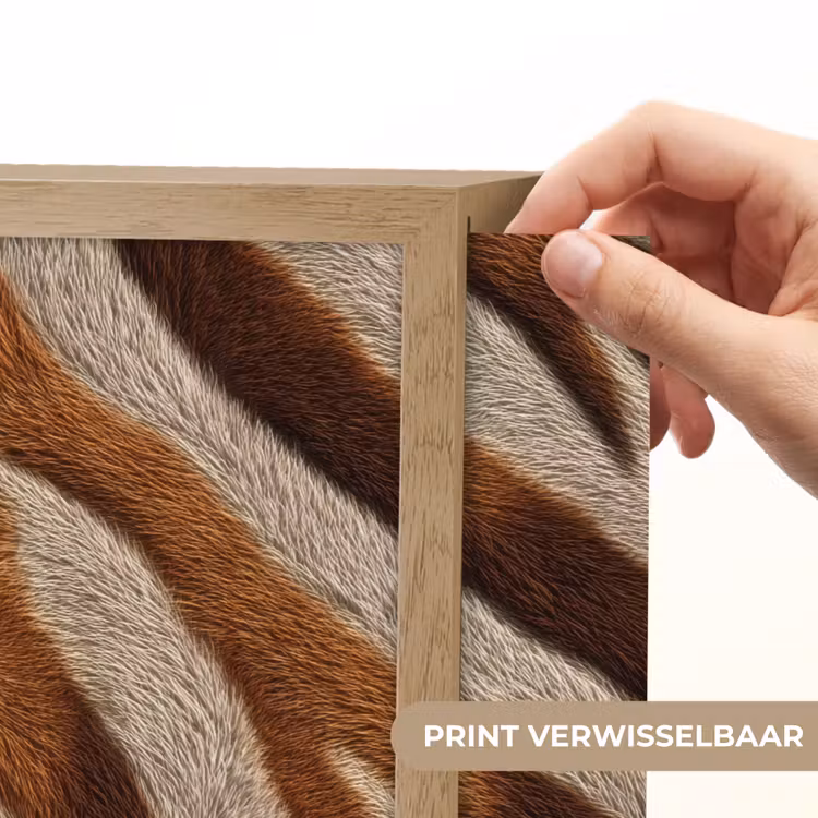 Zebra - Patroon - Bruin Light Box met batterij (Wandlamp) middel 907 -USP_websiteprintNL