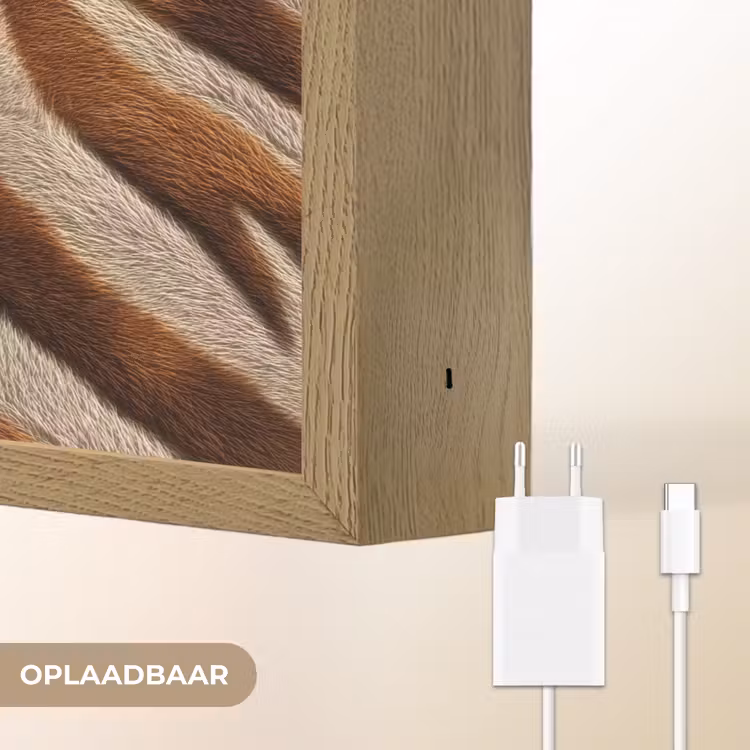 Zebra - Patroon - Bruin Light Box met batterij (Wandlamp) middel 907 -USP_websiteoplaadbaarNL
