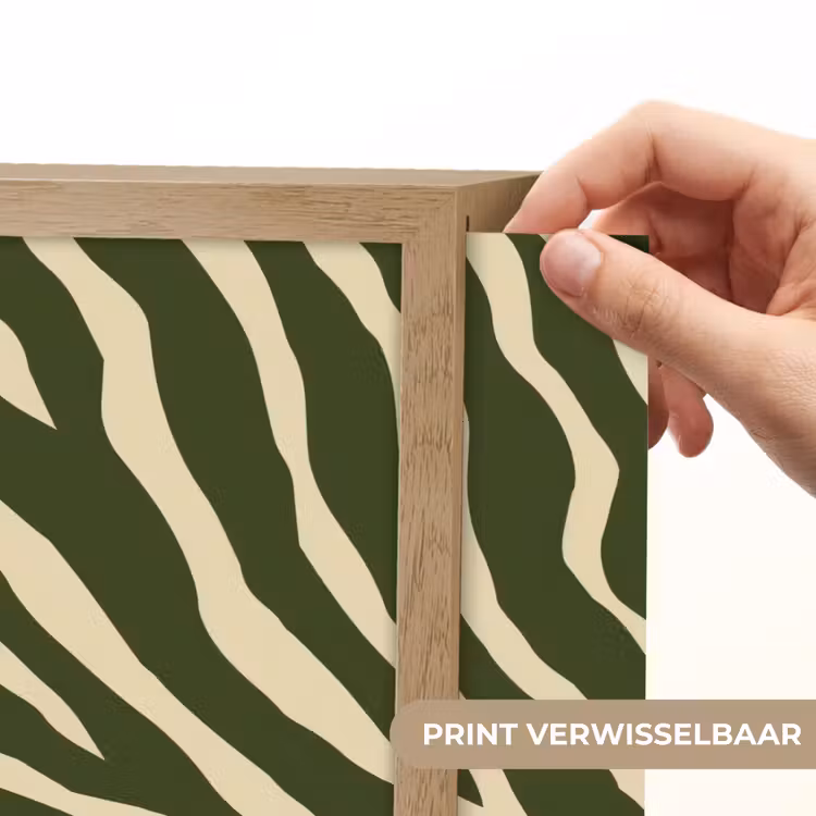 Zebra - Patroon - Groen Light Box met batterij (Wandlamp) middel 907 -USP_websiteprintNL