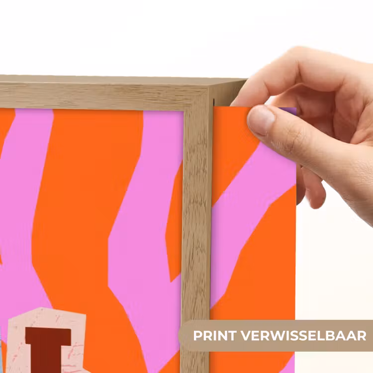 Zebraprint - Grafisch - COOL - Oranje Light Box met batterij (Wandlamp) middel -USP_websiteprintNL