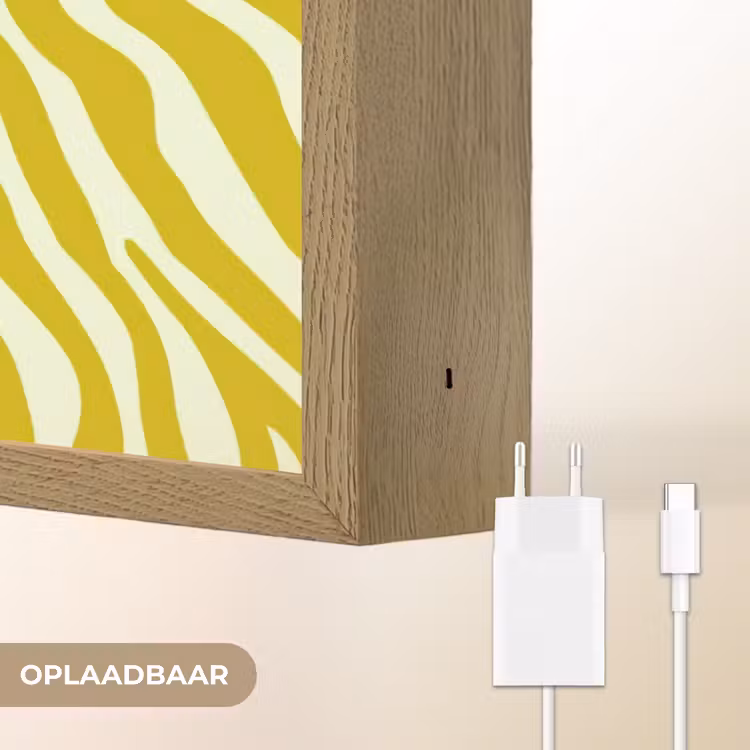 Zebraprint - Priority - Roze Light Box met batterij (Wandlamp) middel -USP_websiteoplaadbaarNL
