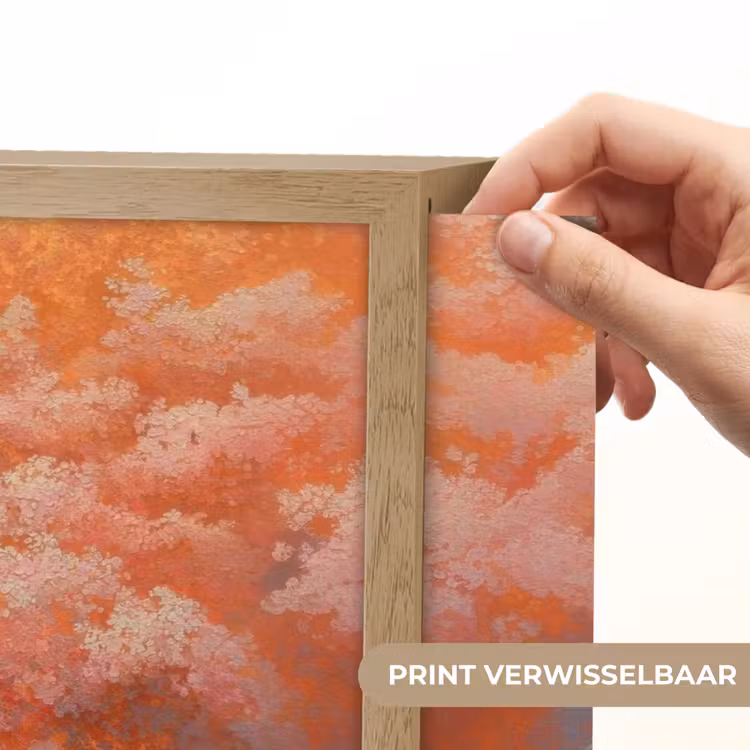 Zee - Boot - Wolken - Oranje Light Box met batterij (Wandlamp) middel -USP_websiteprintNL
