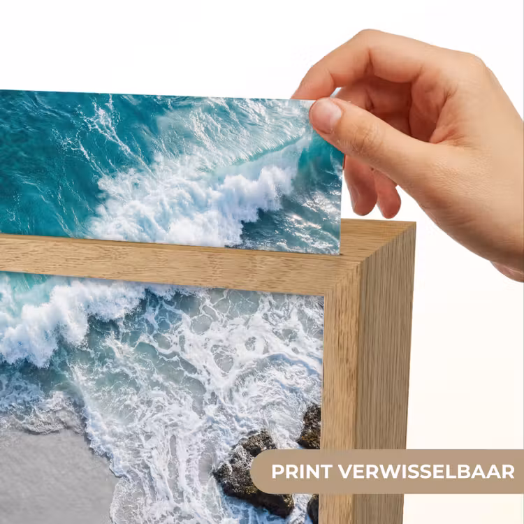 Zee - Golf - Strand - Natuur - Blauw Light Box met kabel (Wandlamp) klein -USP_websiteprintNL