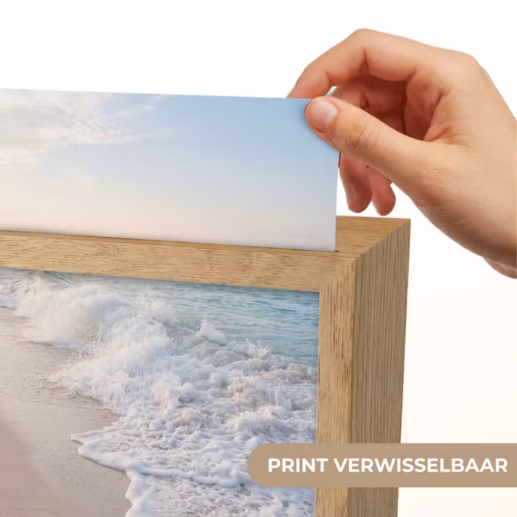 Zee - Golven - Strand - Natuur - Wit Light Box met kabel (Wandlamp) klein -USP_websiteprintNL